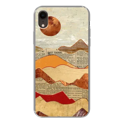 Produktbild von MuchoWow® Handyhülle Schutzhülle Hülle für iPhone XR Vintage - Zeitung - Marmor Silikon Softcase Handy Hülle - Schutzdeckel