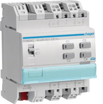 Immagine prodotto di HAGER Uscita cieca KNX TYA624C 4-gang, 230V