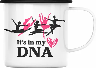 Produktbild von Trendation - Ballett Ballerina Tänzerin Emaille Tasse Mädchen Geschenk Frauen Tanzen Geschenkidee Emaille Emaille Tasse (Schwarz)