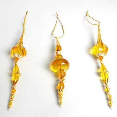 Produktbild von Christbaumschmuck - gold - 18 cm - 3 Stück - 39400 G