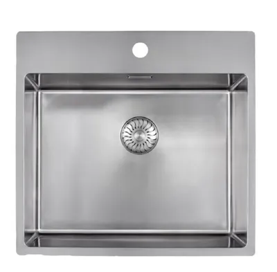 Caressi CABLPP50KR10 Spüle, Einbau, Flächenbündig (HPL). Edelstahl. Gesamtansicht