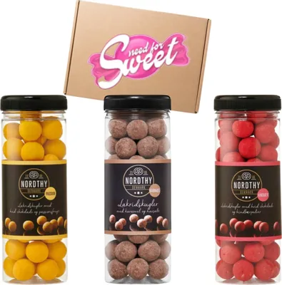 Produktbild von Nordthy Lakritzkugel probierset 3x300g