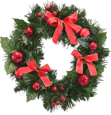Produktbild von Kranz Nachbildungiert mit Äpfeln und Holunderbeeren Ø35 cm