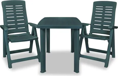 Produktbild von vidaXL 3-tlg. Bistro-Set Kunststoff Grün