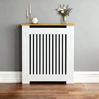 Produktbild von Radiatorverkleidung aus MDF-Holz – Hoher Korpus für Schlafzimmer und Flur – Elegante Radiatorabdeckung