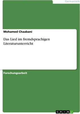 Produktbild von Das Lied im fremdsprachigen Literaturunterricht