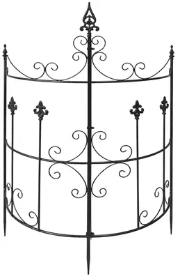 Produktbild von CLP Rankgitter Metall 2er Set Klivia, dekorative Rankhilfe mit Zierspitzen anthrazit