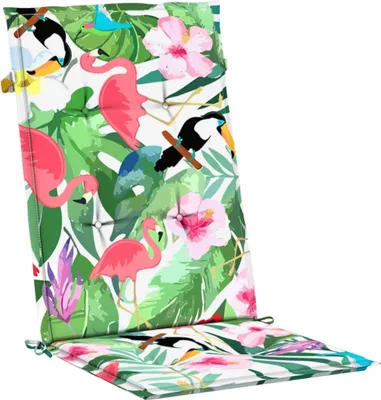 Obrázok produktu pre Podložky na záhradné stoličky, vysoké operadlo 2 ks 120x50x3 cm