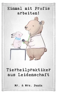 Produktbild von Mr. & Mrs. Panda Handtuch Tierheilpraktiker Leidenschaft - Weiß - Geschenk, Gästetuch, Gäste-WC, badezimmer, Frotteetuch, Kleines