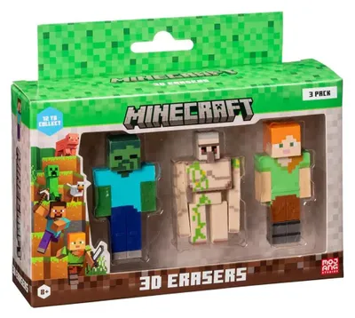 Produktbild von Minecraft 3D Erasers - 3 Pack Ver.c