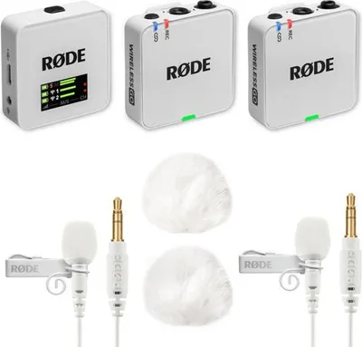 Immagine prodotto di Rode Wireless GO Gen 3 Bianco con 2x Lavalier GO WH e 2x WS05 WH