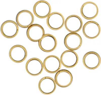 Produktbild von 200 Stück goldfarbene matte Spaltringe 5 mm