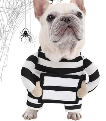 Produktbild von Halloween Hundekostüm Größe L Schwarz-Weiß