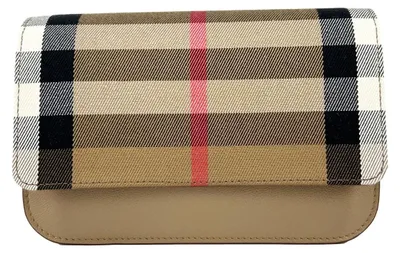 Produktbild von Burberry Madison Check Umhängetasche Tartan Leder camel