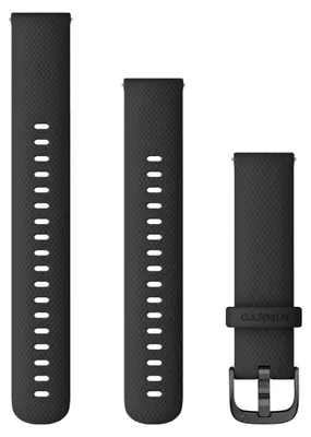 Image de Garmin bracelet de remplacement 18mm silicone noir/gris ardoise
