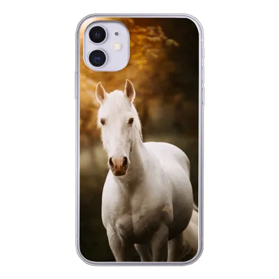 Produktbild von MuchoWow® Handyhülle Schutzhülle Hülle für iPhone 11 Pferd - Licht - Sonne Silikon Softcase Handy Hülle - Handytasche