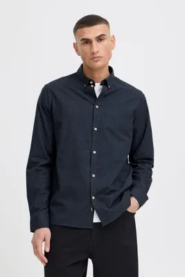 Produktbild von !Solid SDPete SH Herren Freizeithemd Hemd Basic Langarmhemd mit Button-Down-Kragen robuste Baumwoll-Polyester Qualität