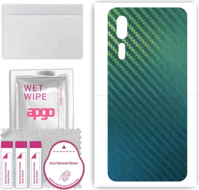 Produktbild von apgo Rückseite Schutzfolie, Skin, kompatibel mit ZTE Axon 10 Pro 5G, Hinten Displayschutzfolie aus Vinylfolie, kratzfest, einfache Montage - Kohlenstoff-Chamäleon CAKA1