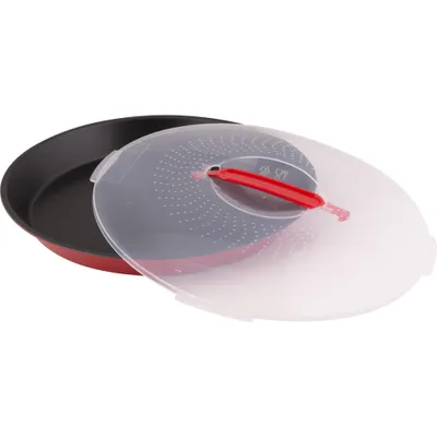 Produktbild von LAMART LT3101 Forma na koláč, formy odolávajú teplotám - 60 až 230 °C, uhlíková oceľ/plast, čierna, červená,  Ø 30,5 cm