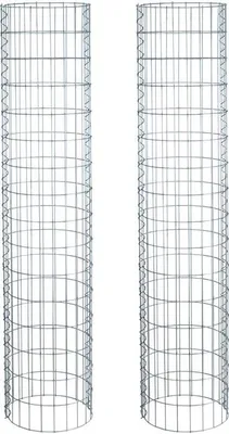 Produktbild von Gabione Gabionensäule rund Ø 35 cm 160 cm 2er Steingabionen Steinkorb Drahtkorb