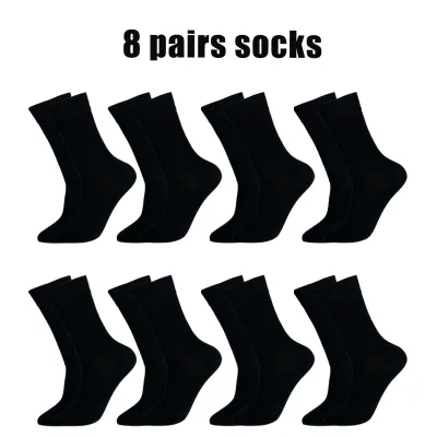 Produktbild von YALION 8 Paar Herren, Atmungsaktive Baumwolle, Bequeme Sportsocken für Alltag & Laufen, Größe 39-42 – Schwarz