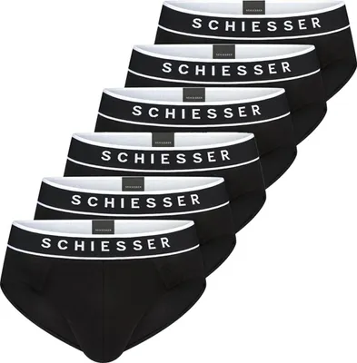 Produktbild von Schiesser 6er Pack 95/5 Organic Baumwolle Rio Slip / Unterhose Sportlicher Webgummibund mit kontraststarkem Logo , Bequeme Beinausschnitte, Angenehm weich und formstabil