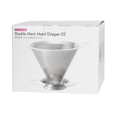 The image shows the packaging of a coffee dripper.