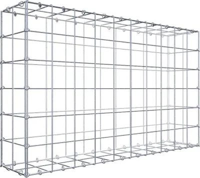 Immagine prodotto di Gabbione 100 cm x 60 cm x 20 cm (L x H x P), maglia 10 cm x 10 cm, anello a C