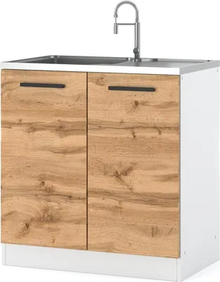 Zdjęcie produktu dla Szafka Kuchenna Stojąca Pod Zlew Modułowa 80Cm Blande Biała Wotan