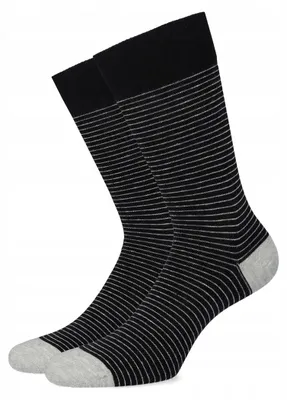 Obrázok produktu pre Lancerto Ponožky Čierne Pruhované Módne 39-42