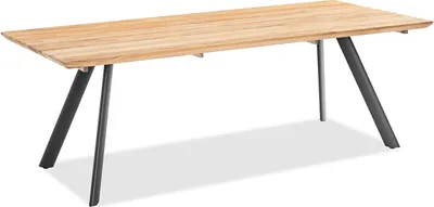 Produktbild von Gartentisch Vallettax 220x95 Platte Teak Recycelt Stativprofile Alu Anthrazit