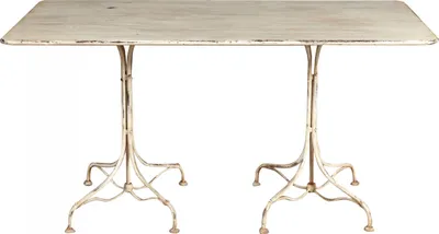 Produktbild von Tisch aus Schmiedeeisen Weiss antike, 74 x 150 x 77 cm
