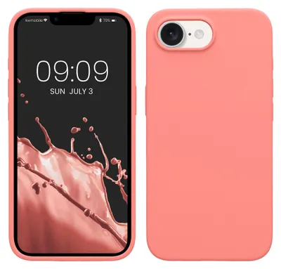 Produktbild von kwmobile Handyhülle für Apple iPhone 17e / iPhone 16e Hülle - Case Silikon - Kabelloses Laden - Schutzhülle Cover in Pfirsichkorall