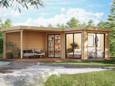 Produktbild von Fjordholz Gartenhaus Modell Luisa-44 IsoSlide