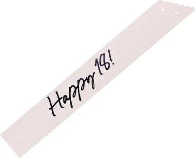 Zdjęcie produktu dla Szarfa Happy 18, osiemnastka - kremowa, 76 cm