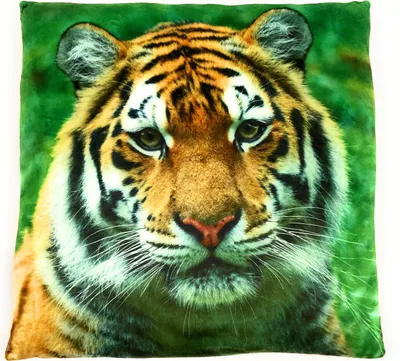 Obrázok produktu pre Onwomania tiger divoká mačka veľká mačka plyšový vankúš na pohovku alebo posteľ ako dekorácia alebo plyšový vankúš 35x35 cm