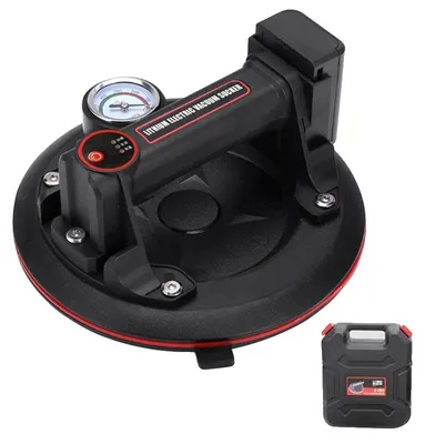 Produktbild von Elektrischer Vakuum-Saugnapfheber, 200 kg Tragfähigkeit, Intelligentes Display, Schwarz-EU Stecker