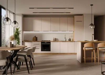Produktbild von Küchenmöbel-Set Solea Cashmere 390cm mit Arbeitsplatte