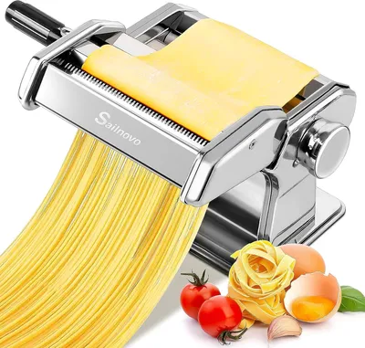 Produktbild von Nudelmaschine manuell, Aluminiumlegierung, 9 Dickeneinstellungen, 2 Schneider, für Küche
