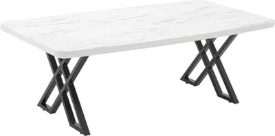 Image de Table de salle à manger Blanc Haute qualité Moderne Table de salle à manger Coin repas Table en bois