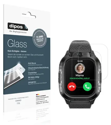 Produktbild von 2x Schutzfolie für OIKKEI T70 - Anti-Shock 9H Folie dipos Glass Kunststoffglas