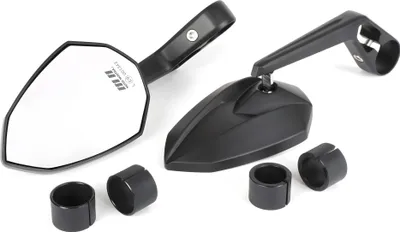 Produktbild von Spiegel Set Moto Nostra 1401 Lenkerenden Aluminium, schwarz matt eloxiert mit Zulassung
