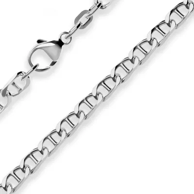 Produktbild von 4,4mm Armband Panzerstegkette Armschmuck aus 925 Silber rhodiniert 19cm