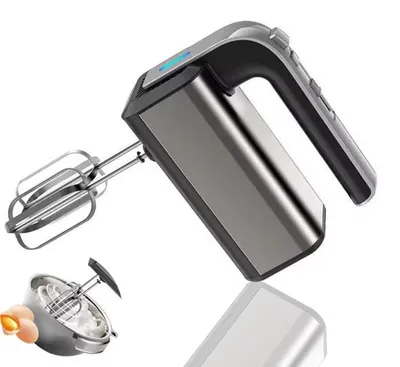 Handmixer 800 W, 5 Stufen, Edelstahl, 2 Rührbesen, 2 Knethaken