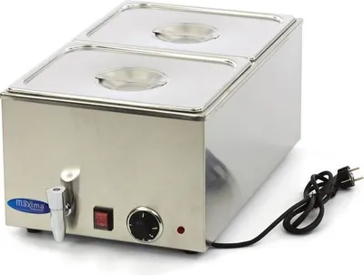 Image de Maxima - Bain-Marie Gastro - avec robinet- incl. 2 x 1/2 GN set - Electrique
