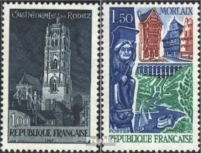 Produktbild von Briefmarken Frankreich 1967 Mi 1585-1586 (kompl.Ausg.) postfrisch Tourismus