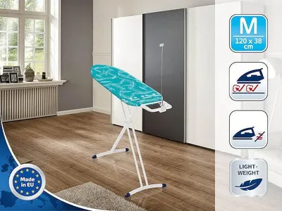 Image de LEIFHEIT 72563 LEIFHEIT Bügelbrett AirBoard M Solid hellblau/weiß