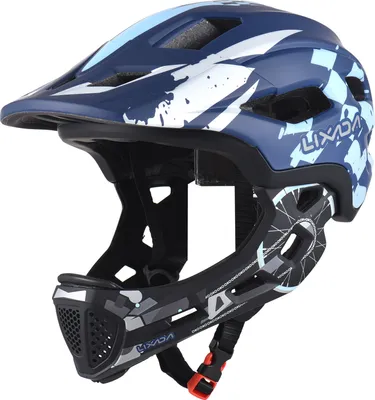 Produktbild von Kask rowerowy Lixada, kask dziecięcy odwracalny pełny i półkask, kask dziecięcy unisex 52-58 cm regulowany rozmiar odpowiedni na rower i deskorolkę