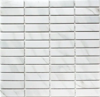 Produktbild von Mosaik Fliese Keramik Stäbchen Steinoptik weiß Fliesenspiegel Küche MOS24-STSO01