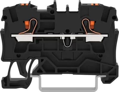 Immagine prodotto di Morsetto passante a 2 conduttori WAGO; con leva; 4 mm²; nero 2204-1205